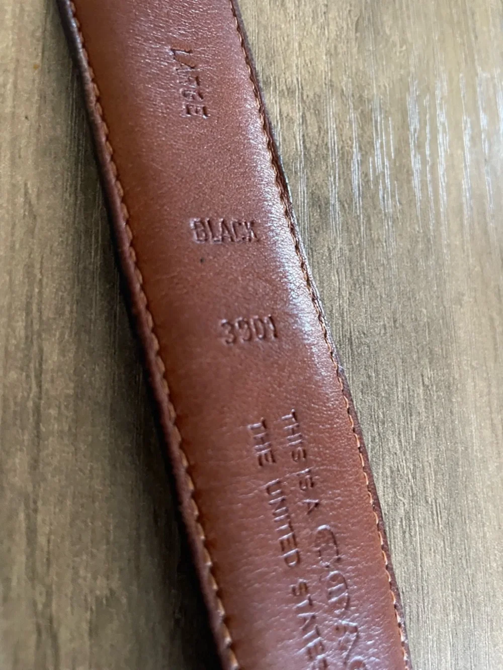 Vintage Coach black Burnished cowhide leather  belt leather buckle women’s large